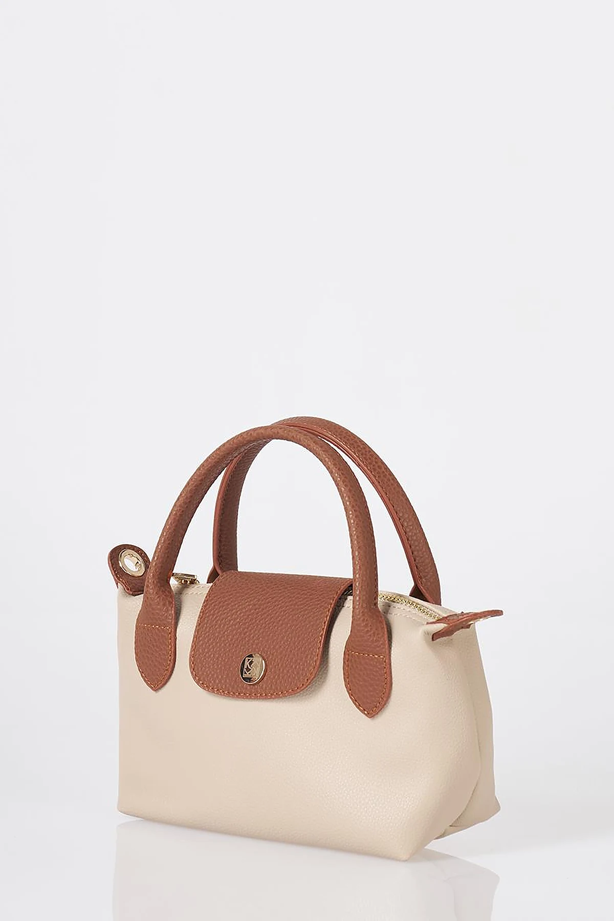Flap-Detail Shopper Bag Stone