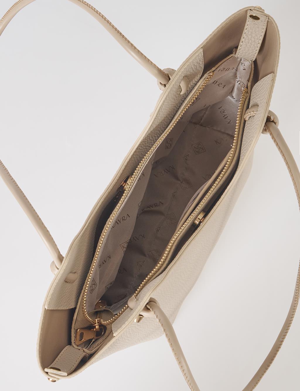 Knot-Detail Shoulder Bag Stone