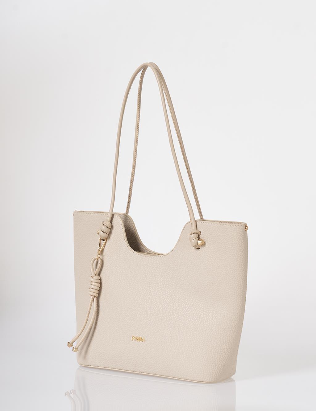 Knot-Detail Shoulder Bag Stone