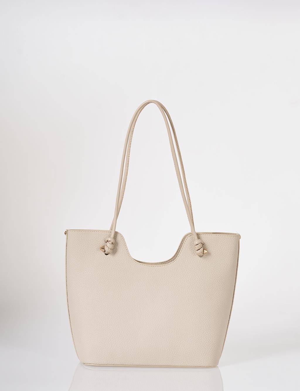 Knot-Detail Shoulder Bag Stone
