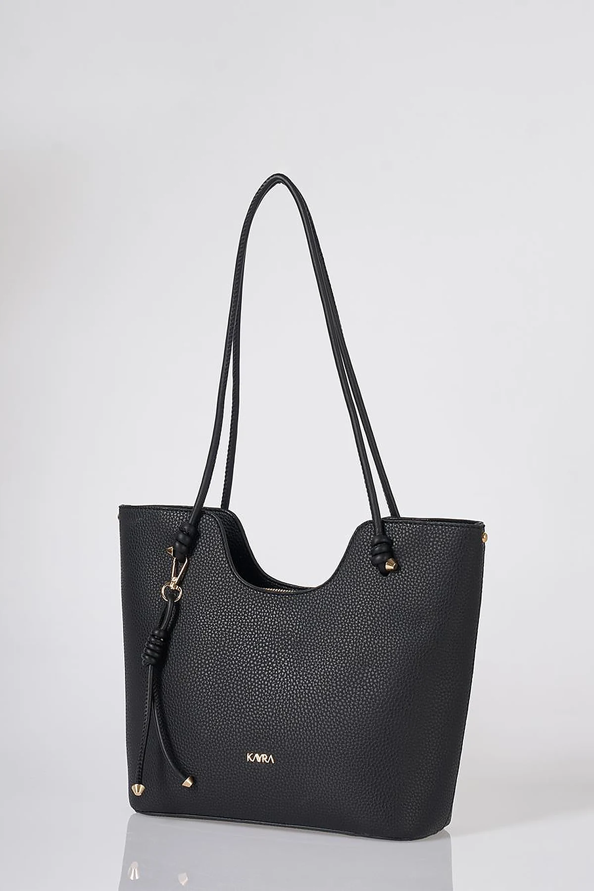 Knot-Detail Shoulder Bag Black