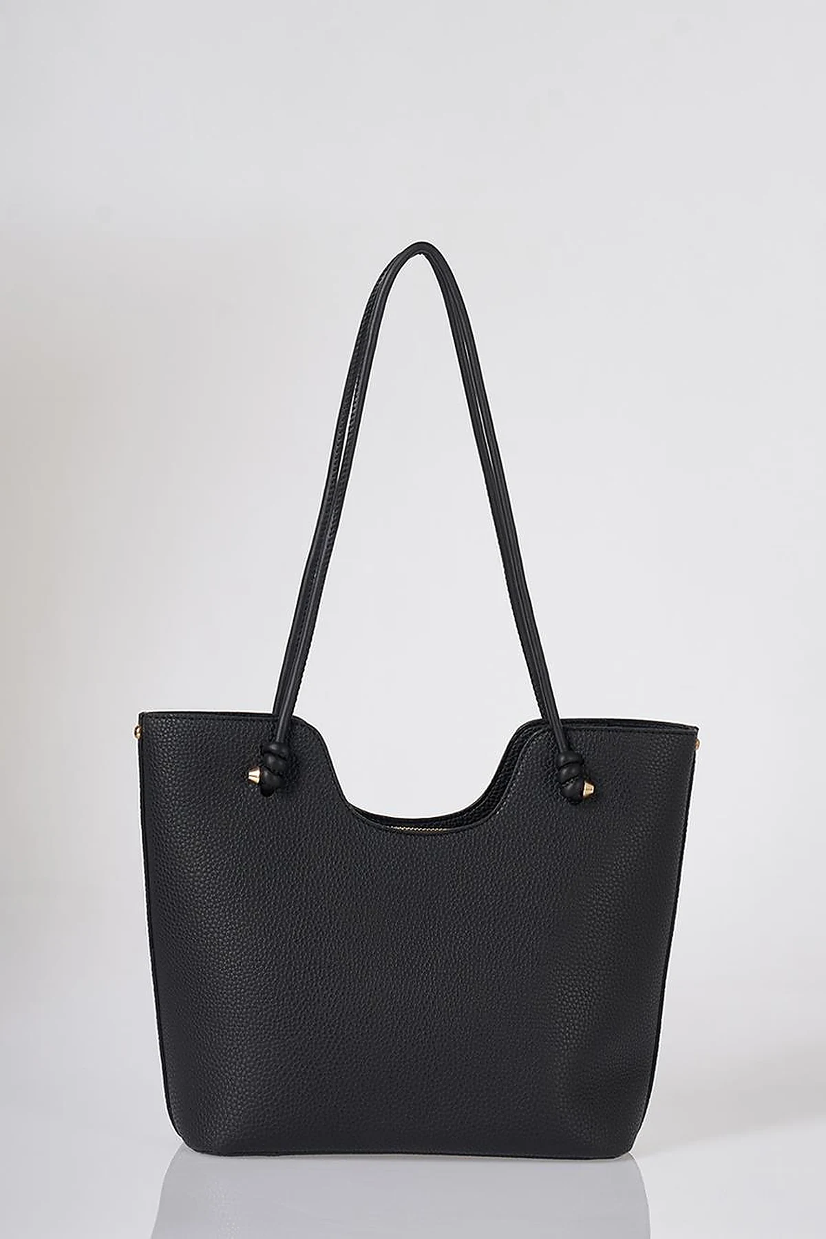 Knot-Detail Shoulder Bag Black