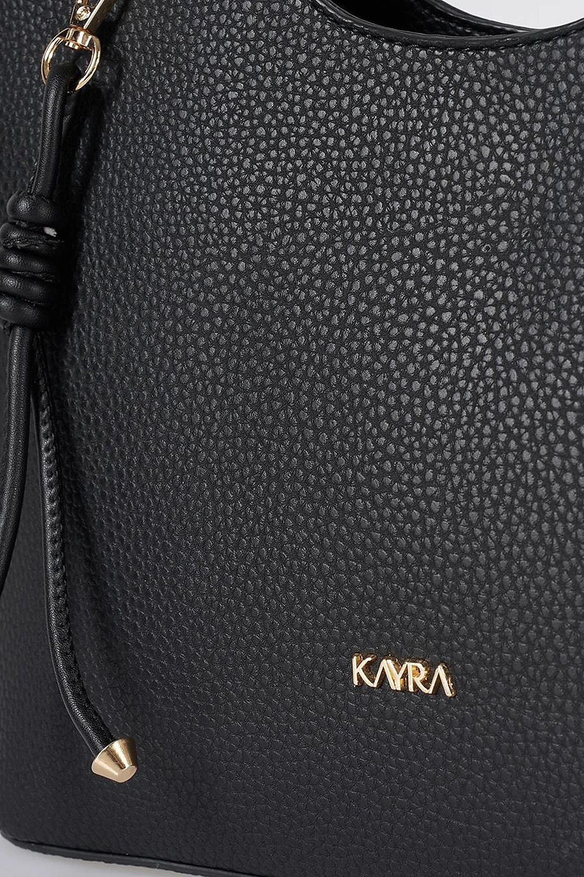 Knot-Detail Shoulder Bag Black