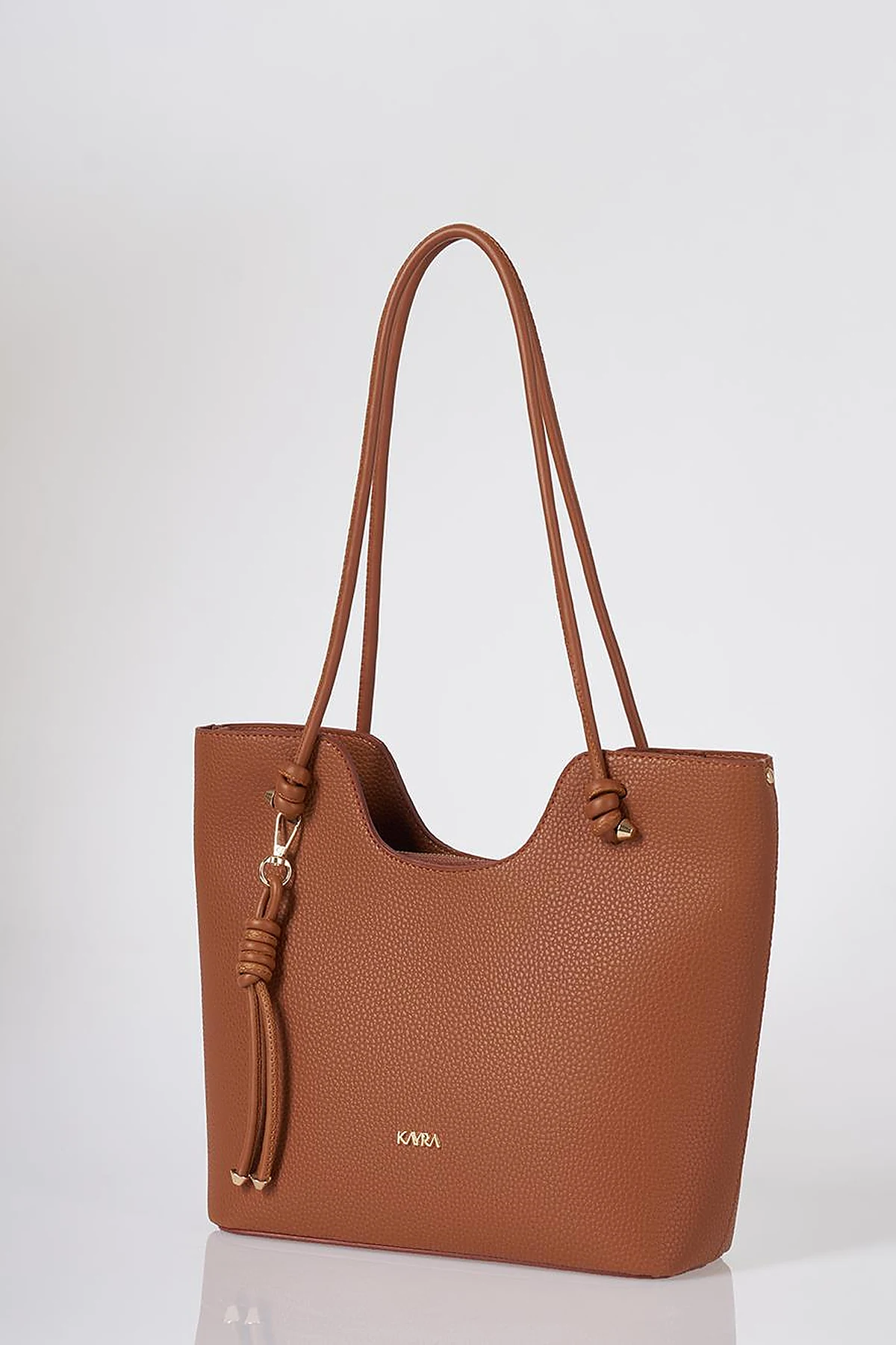 Knot-Detail Shoulder Bag Tan