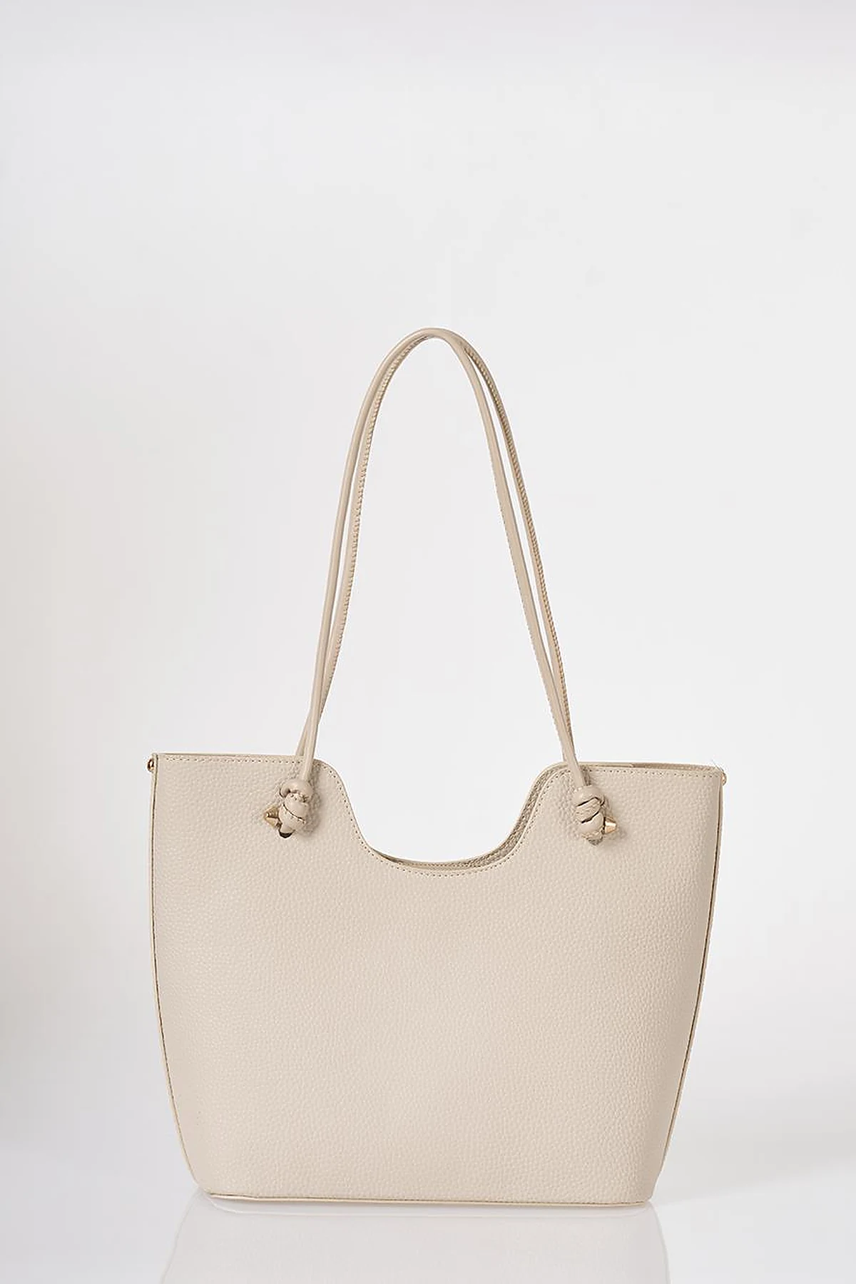 Knot-Detail Shoulder Bag Stone