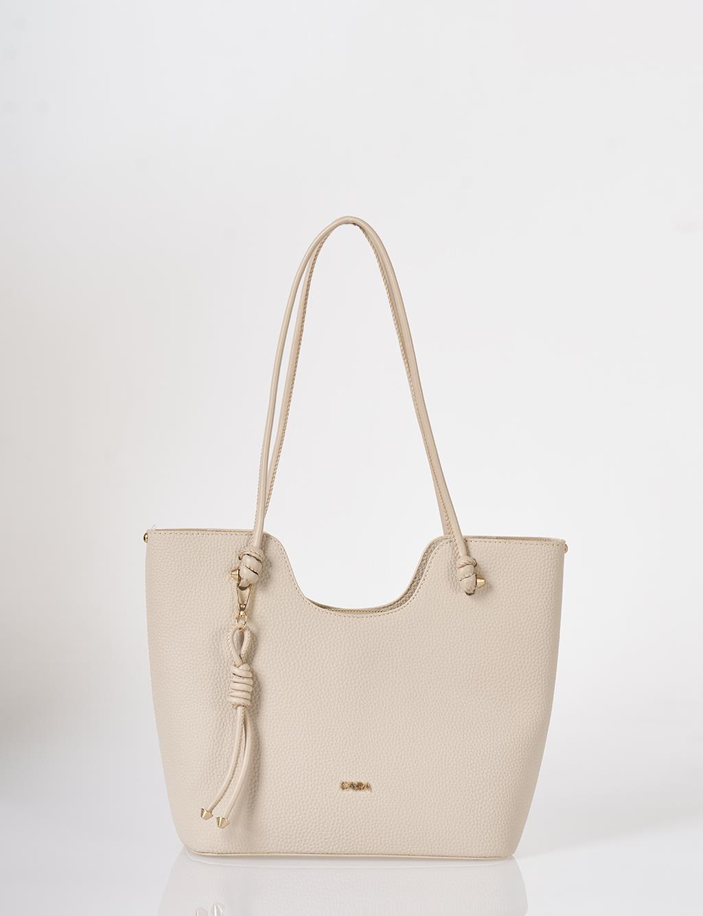 Knot-Detail Shoulder Bag Stone