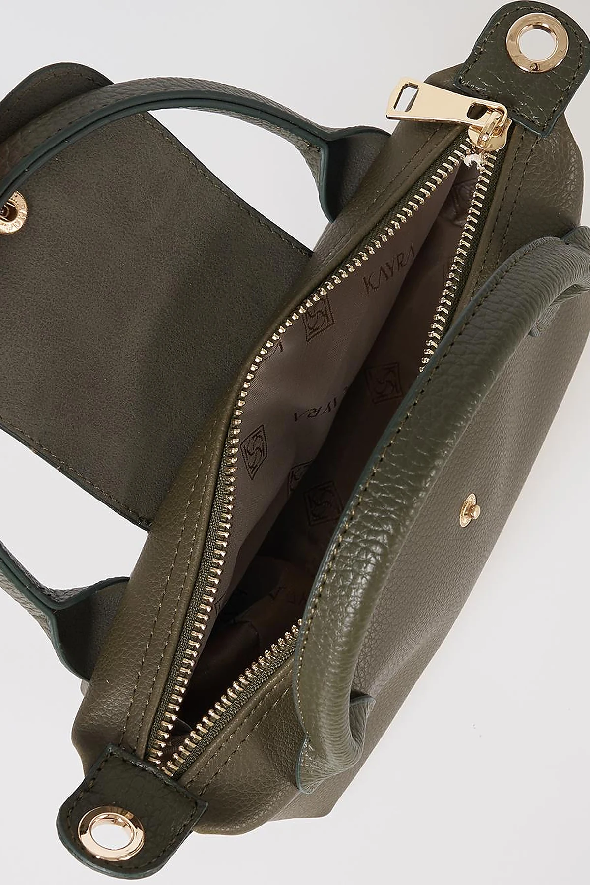 Flap-Detail Shopper Bag Khaki