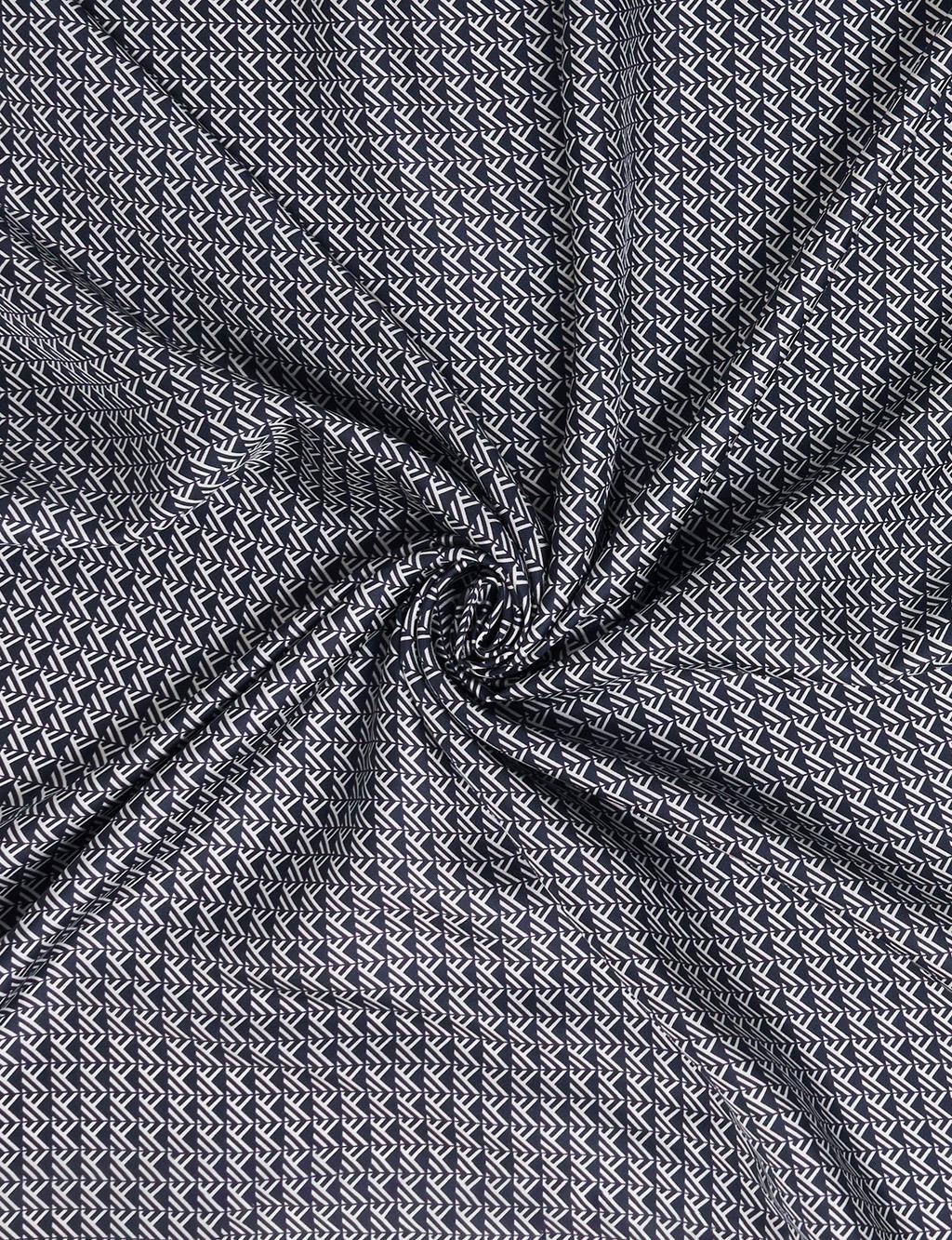 Geometric Patterned Scarf Navy