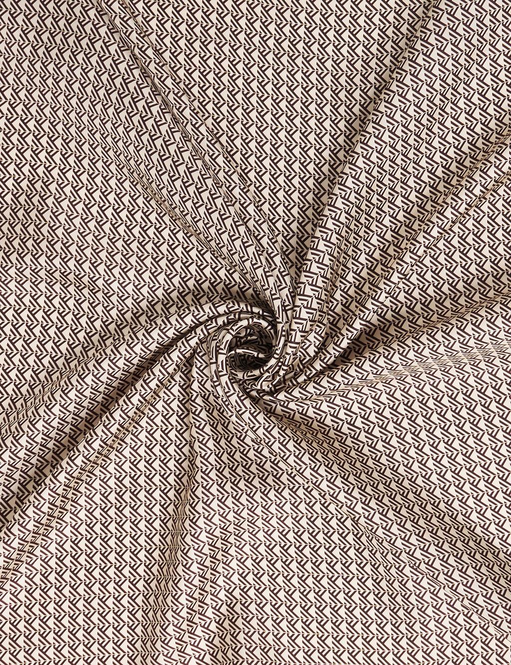 Geometric Patterned Scarf Light Beige