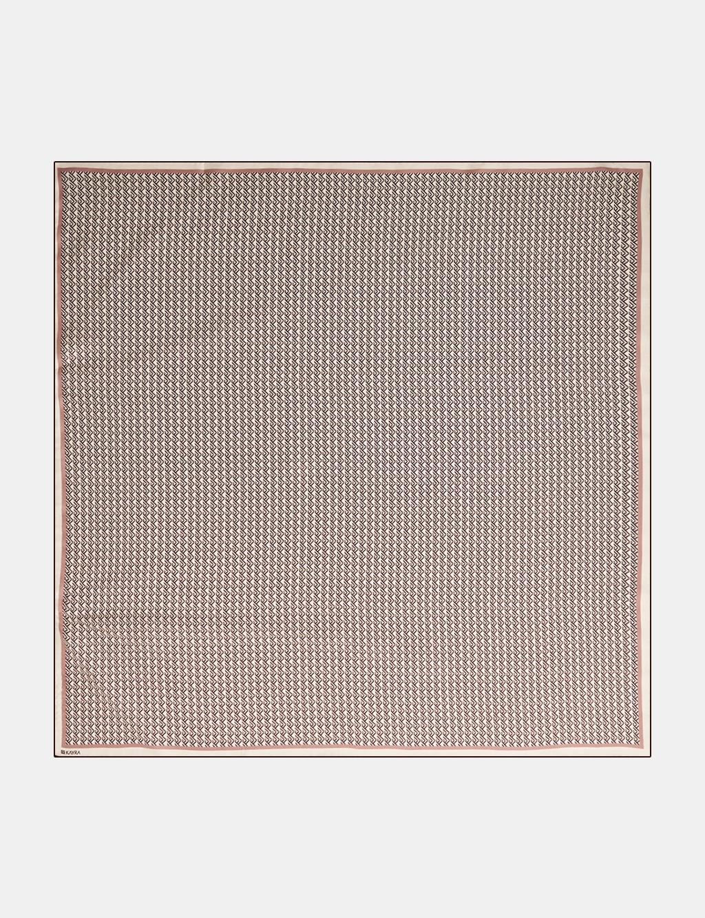 Geometric Patterned Scarf Light Beige