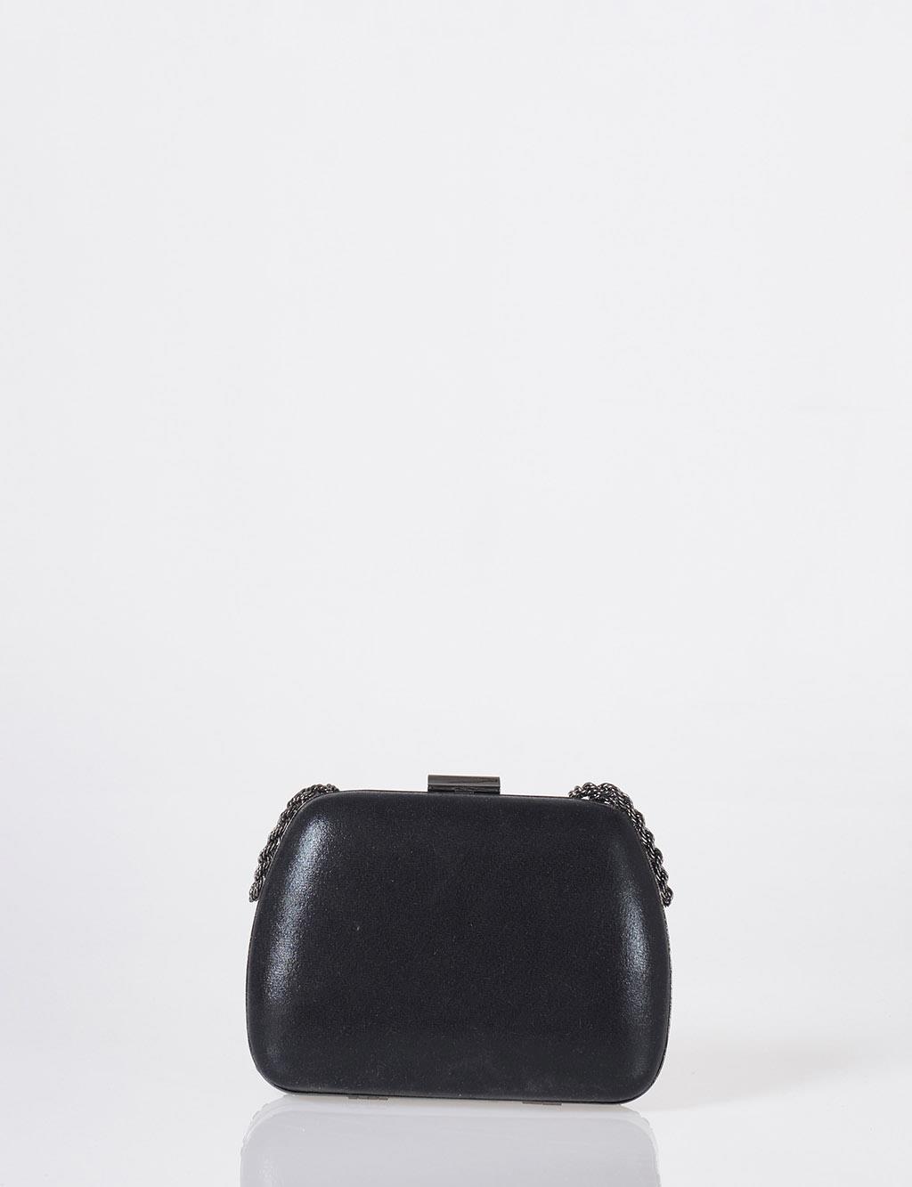 Shimmer Clutch Bag Black