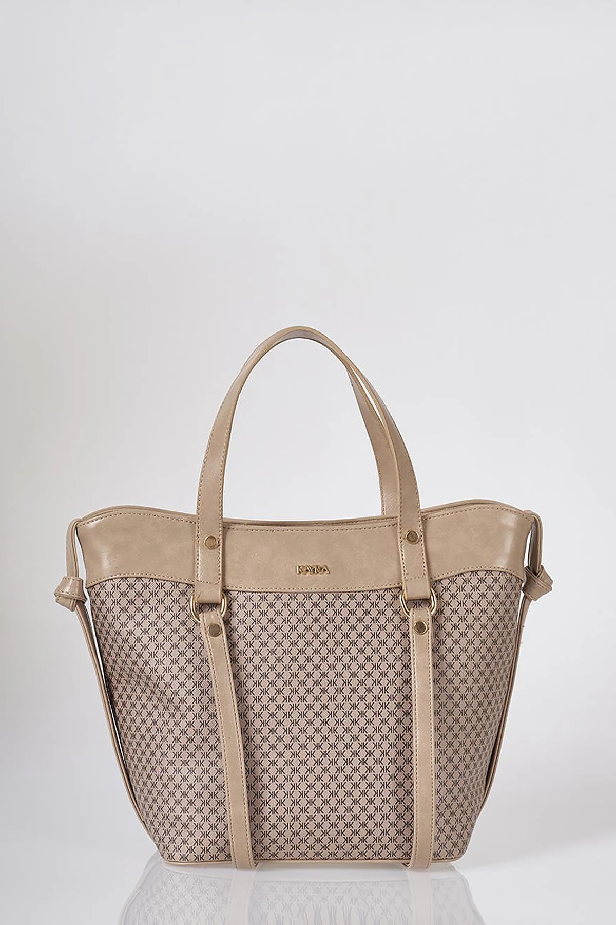 Monogram Pattern Shoulder Bag Mink