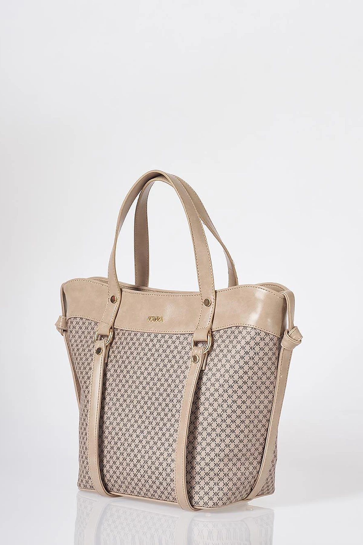 Monogram Pattern Shoulder Bag Mink
