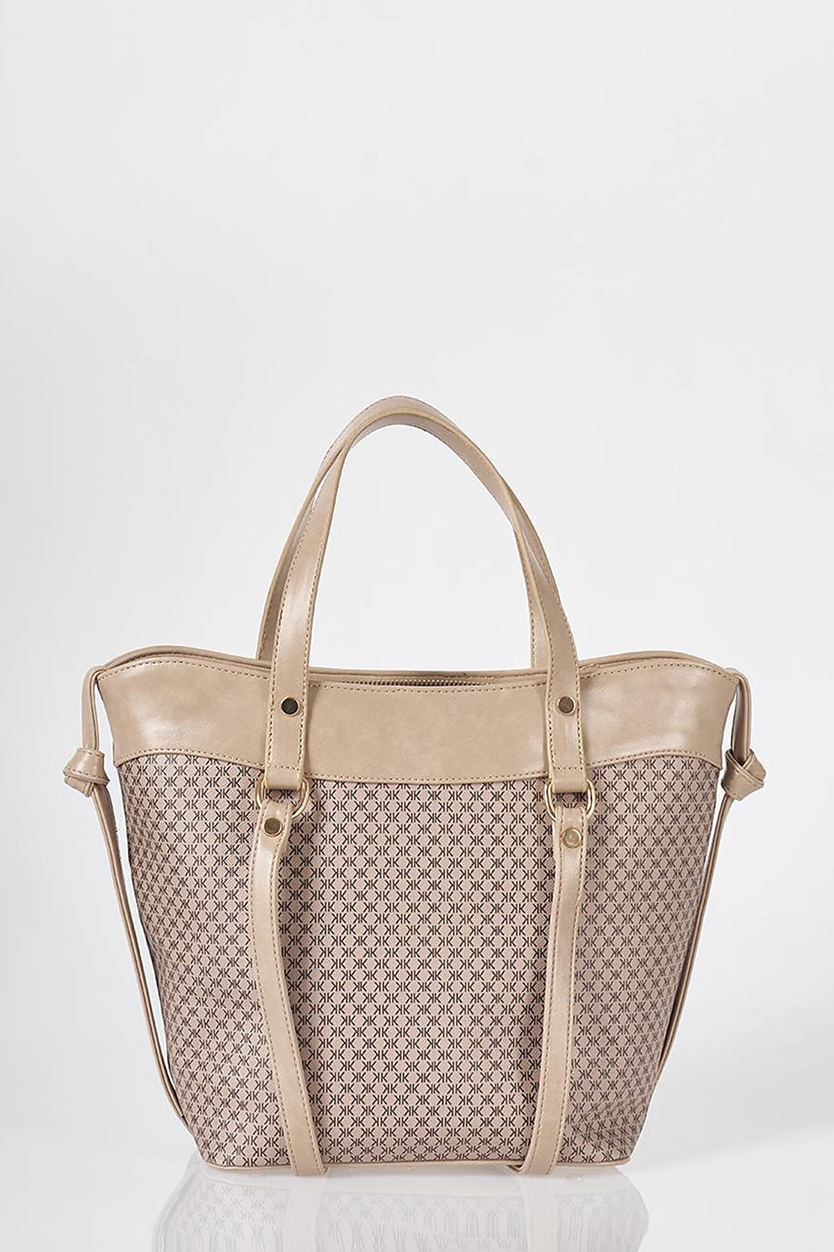 Monogram Pattern Shoulder Bag Mink