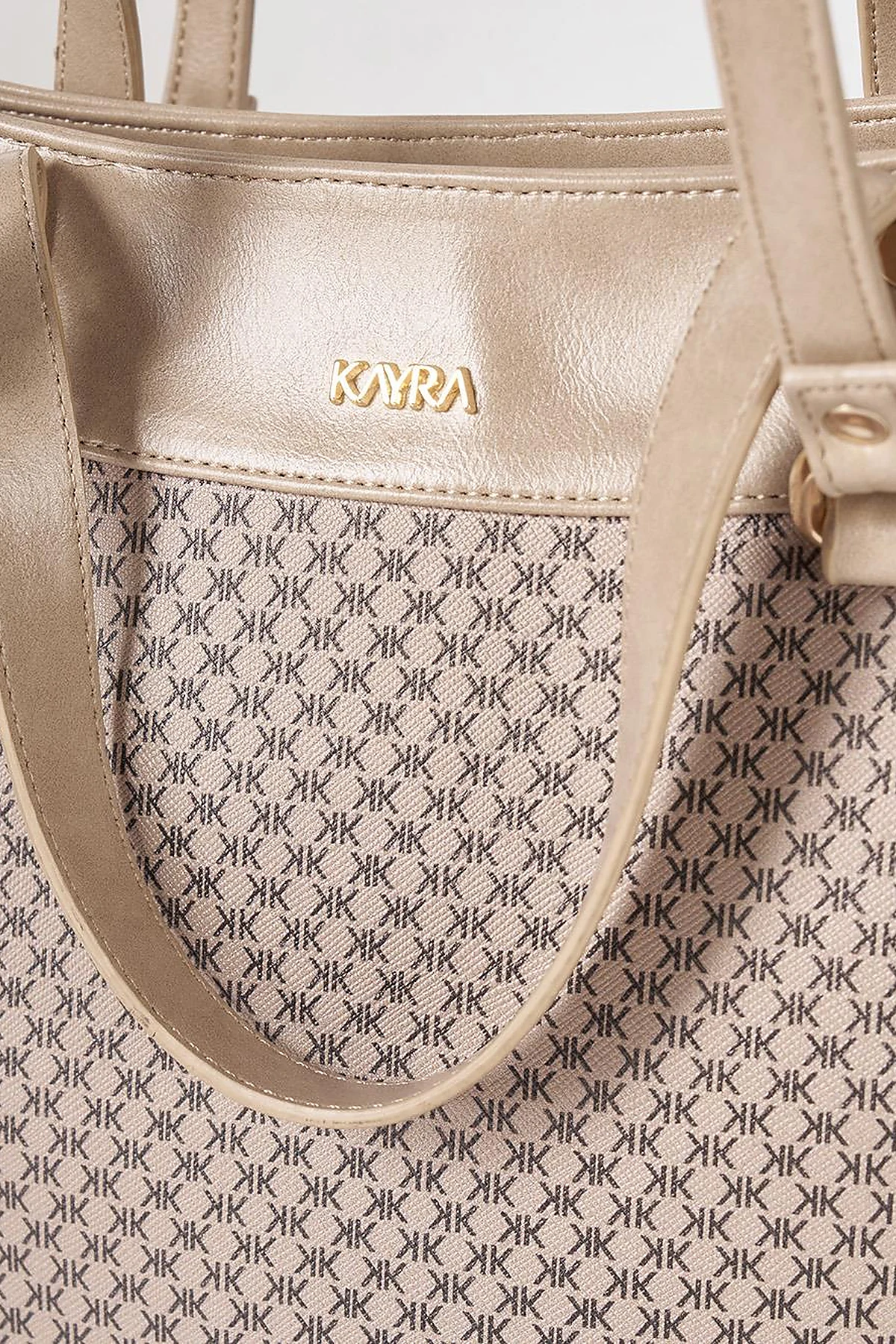 Monogram Pattern Shoulder Bag Mink
