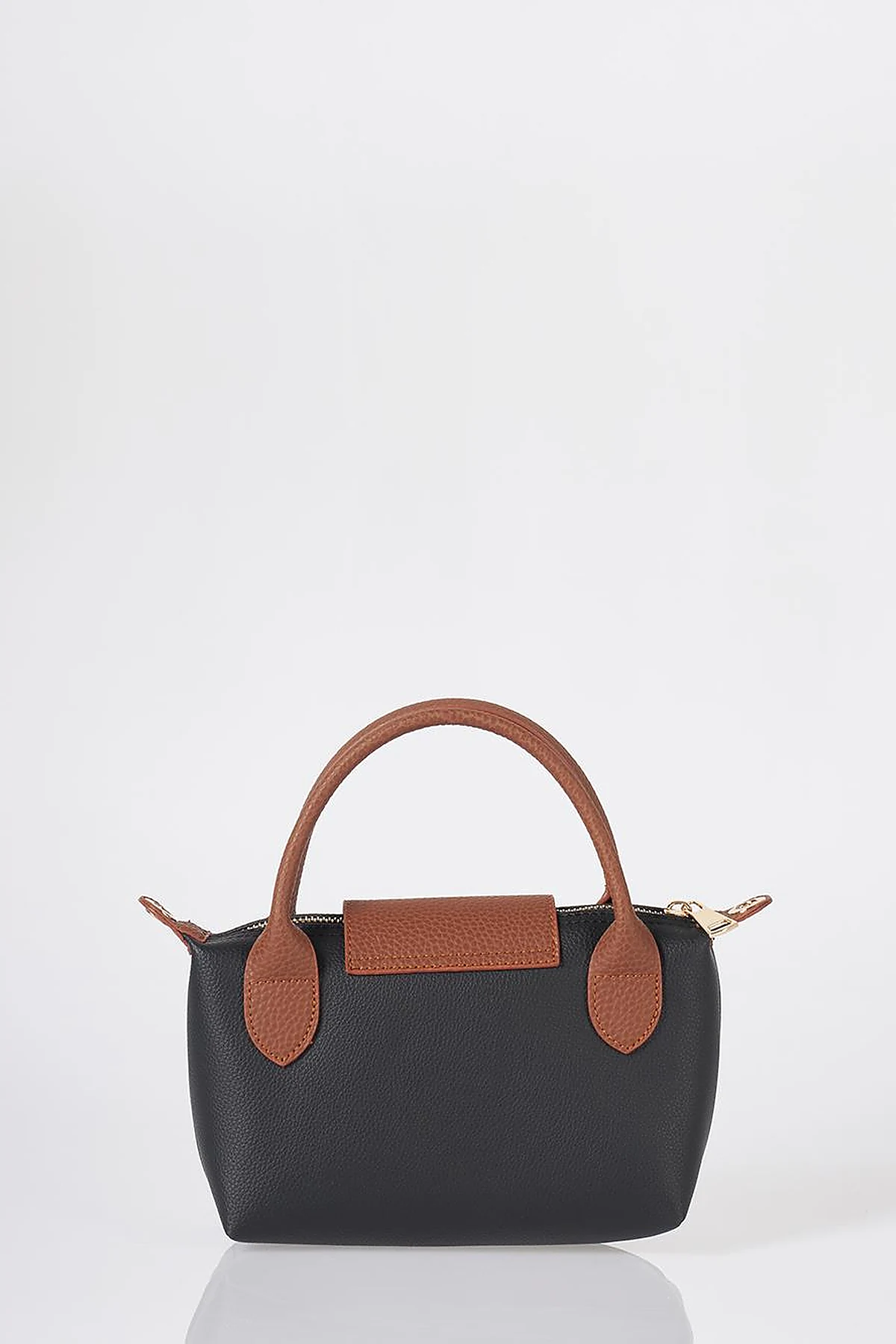 Flap-Detail Shopper Bag Black