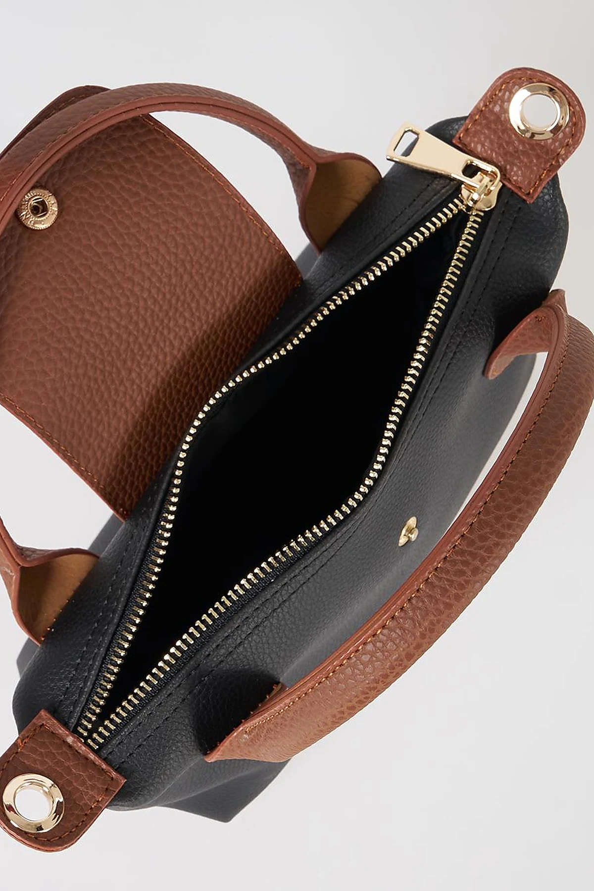 Flap-Detail Shopper Bag Black