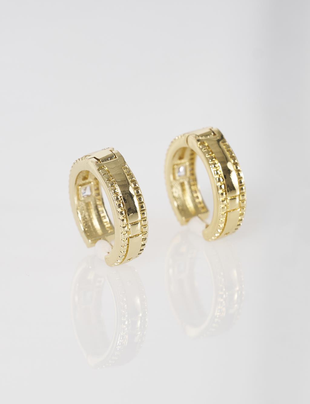 Mini Modern Küpe Gold