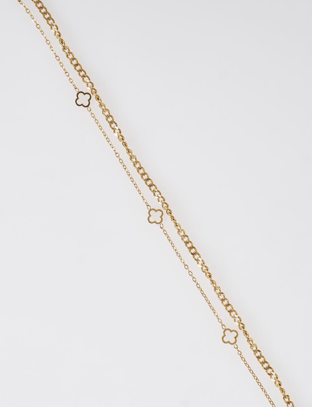 Mini Yonca Figürlü Halhal Gold 