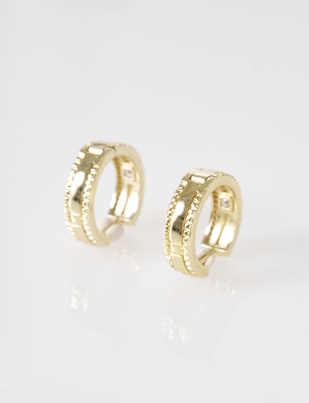 Mini Modern Küpe Gold