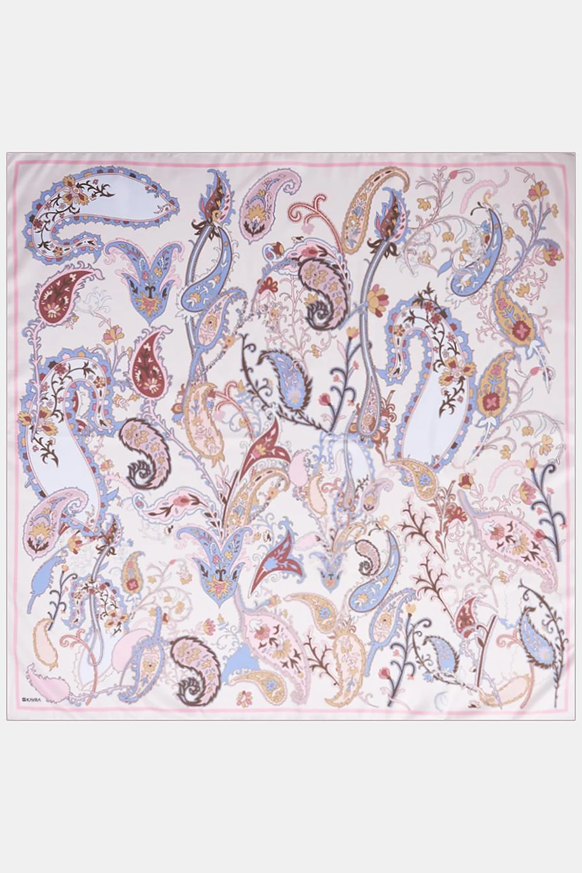 Ethnic Teardrop Pattern Scarf Powder Pink