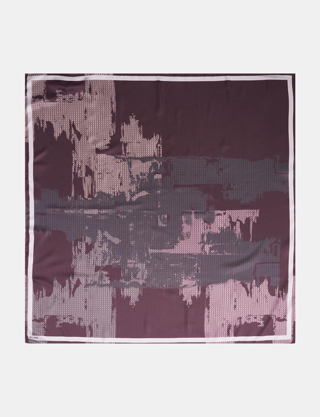 Fırça Desen Twill Eşarp Bordo