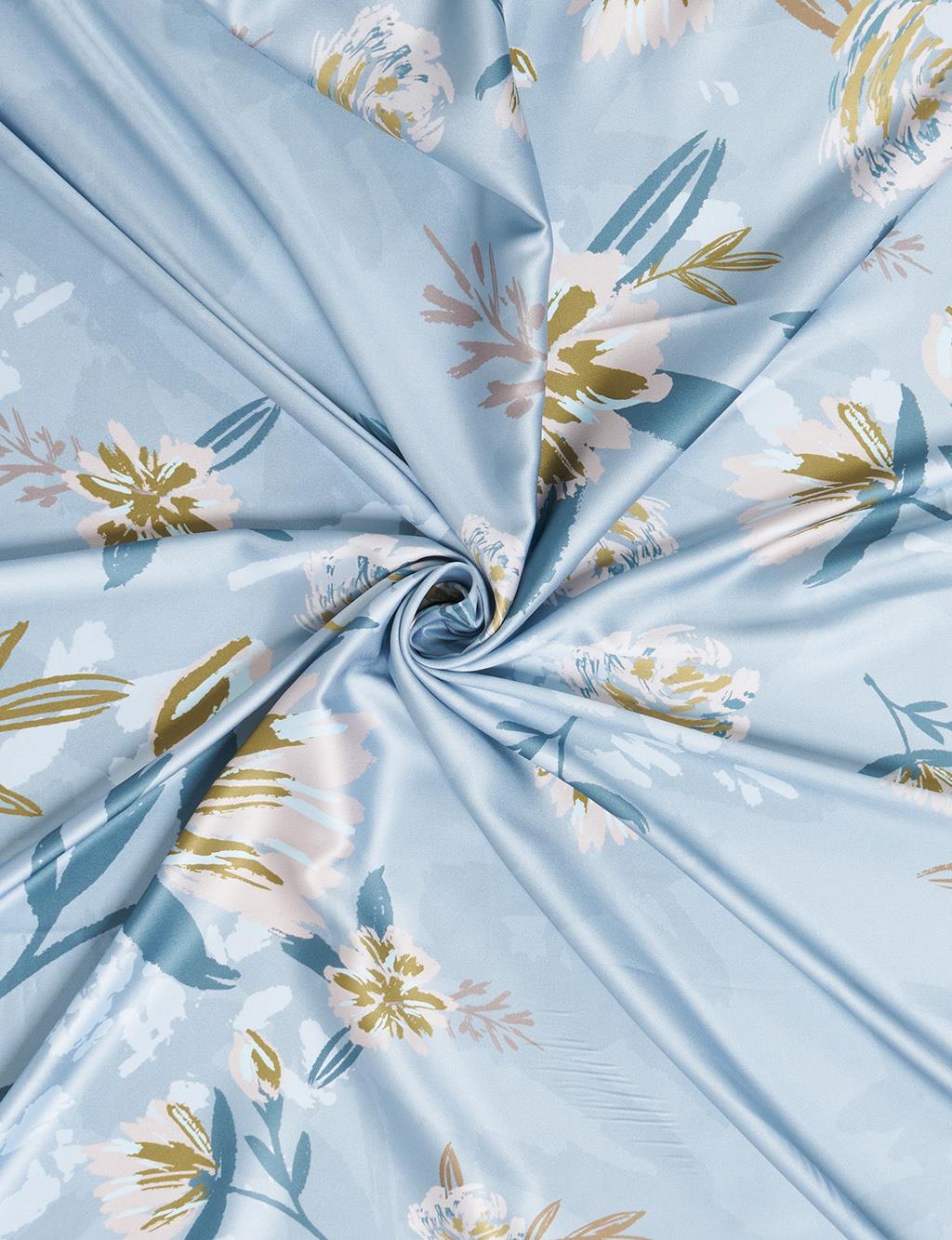 Floral Pattern Scarf Nile Green