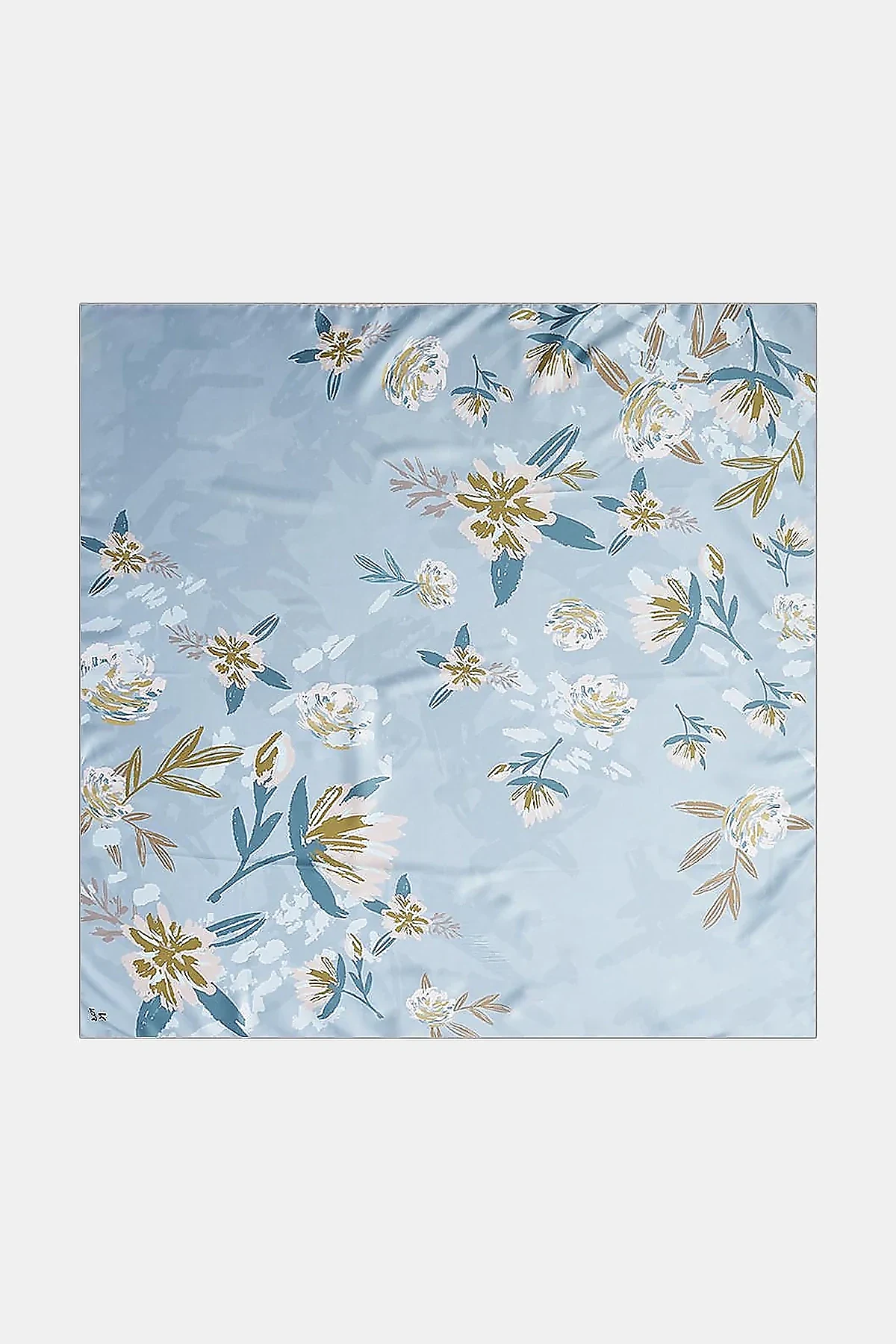 Floral Pattern Scarf Nile Green