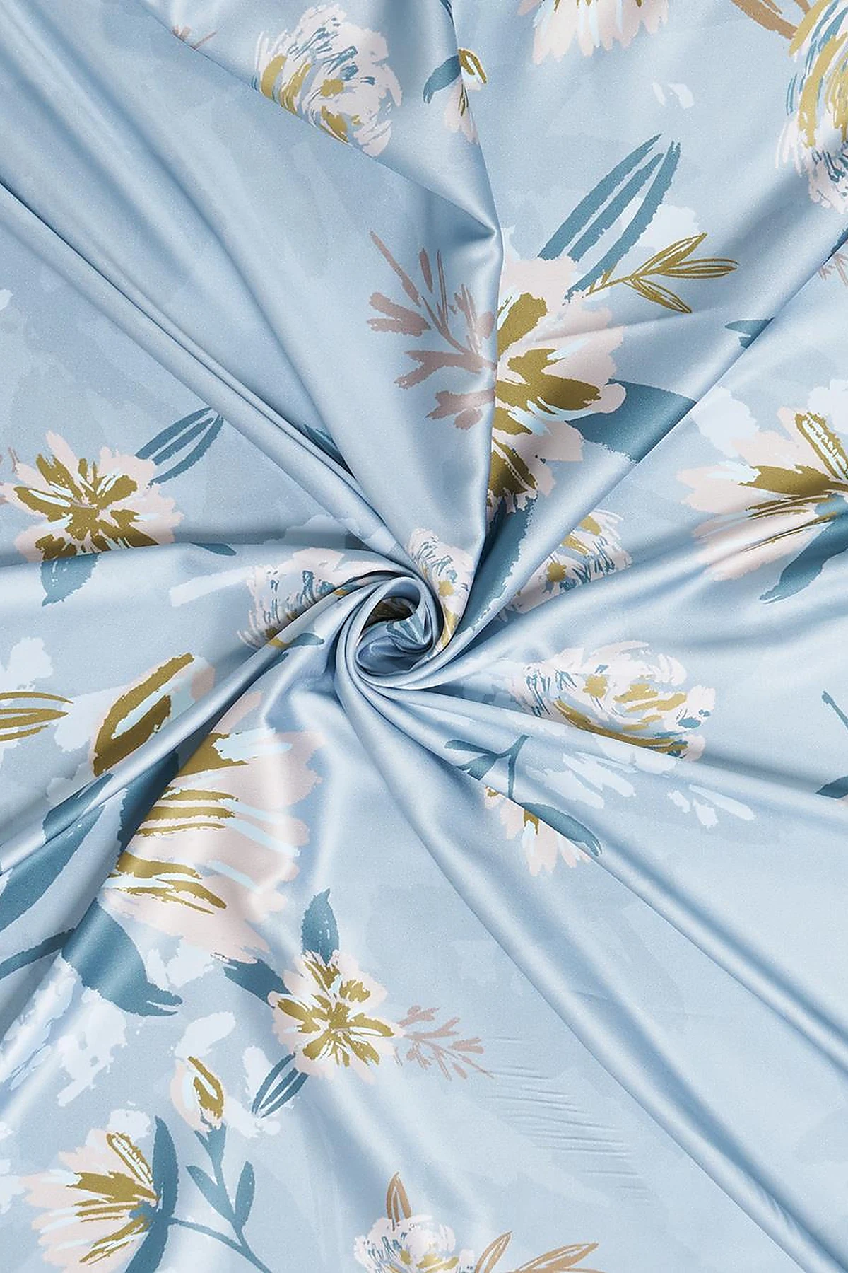 Floral Pattern Scarf Nile Green