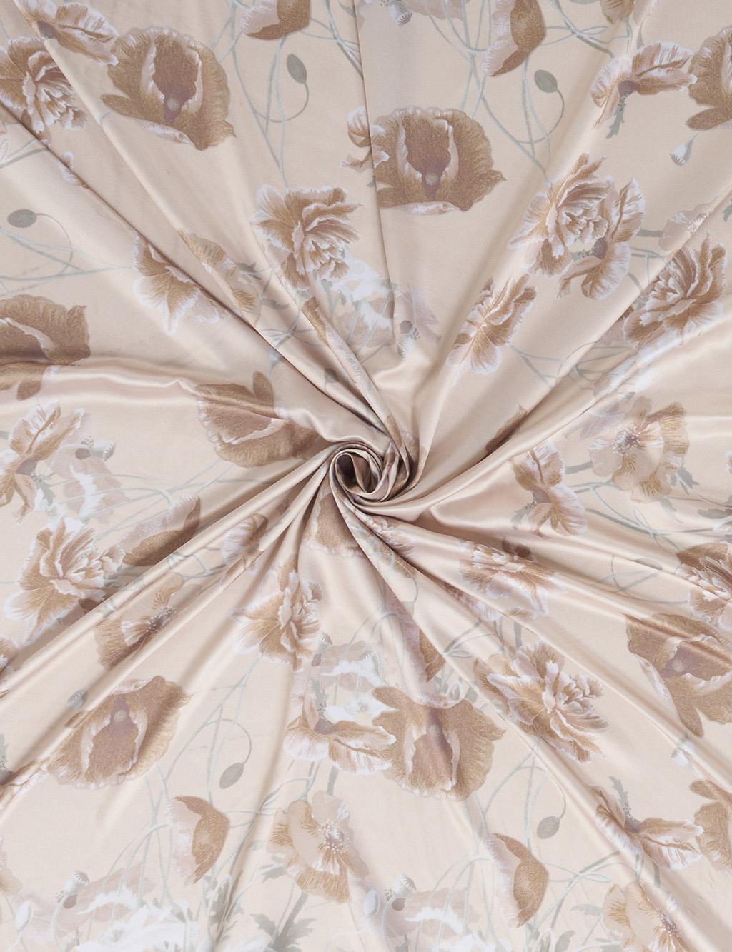 Mini Floral Pattern Scarf Beige