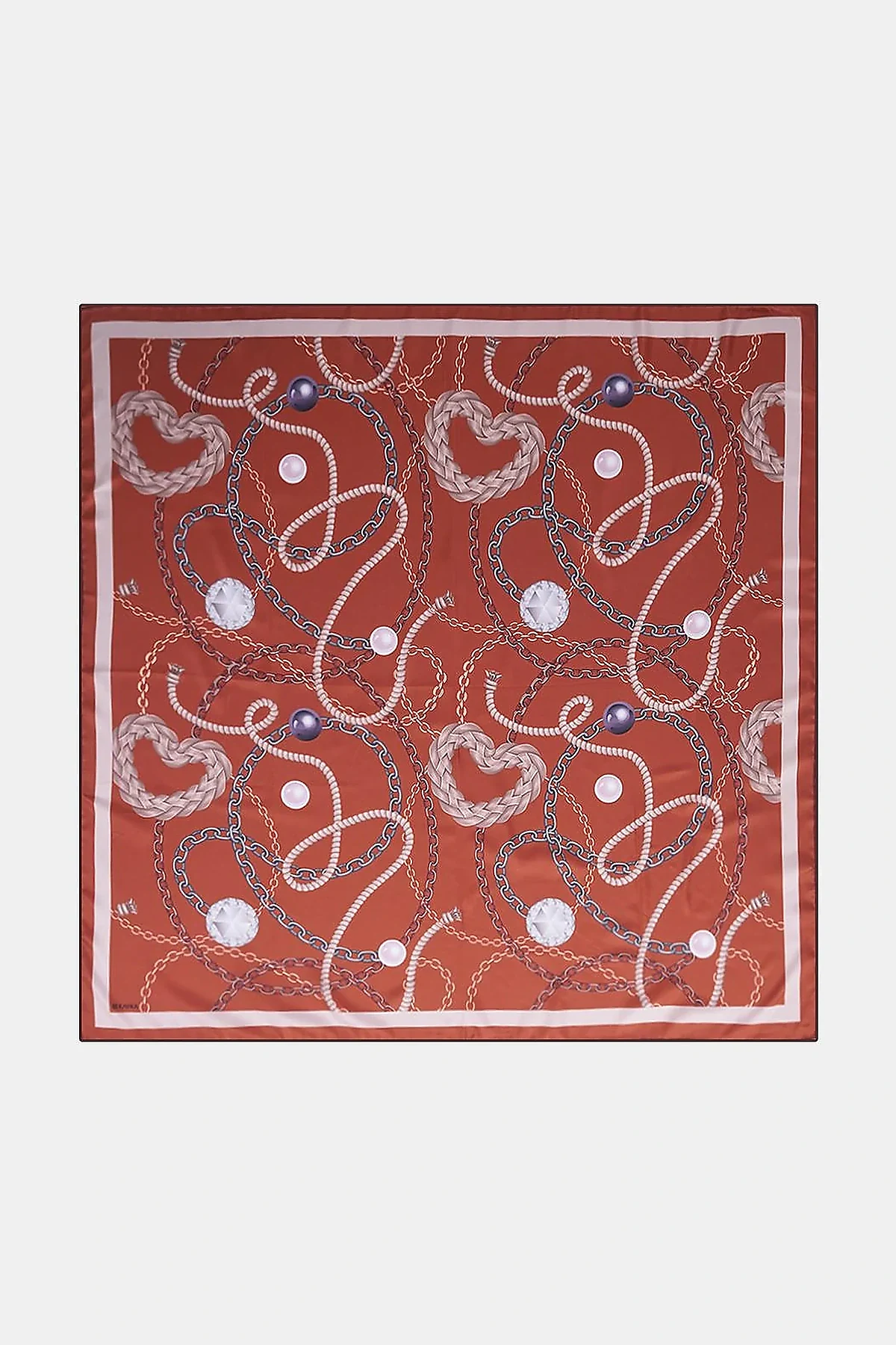 Heart Detail Scarf Terracotta