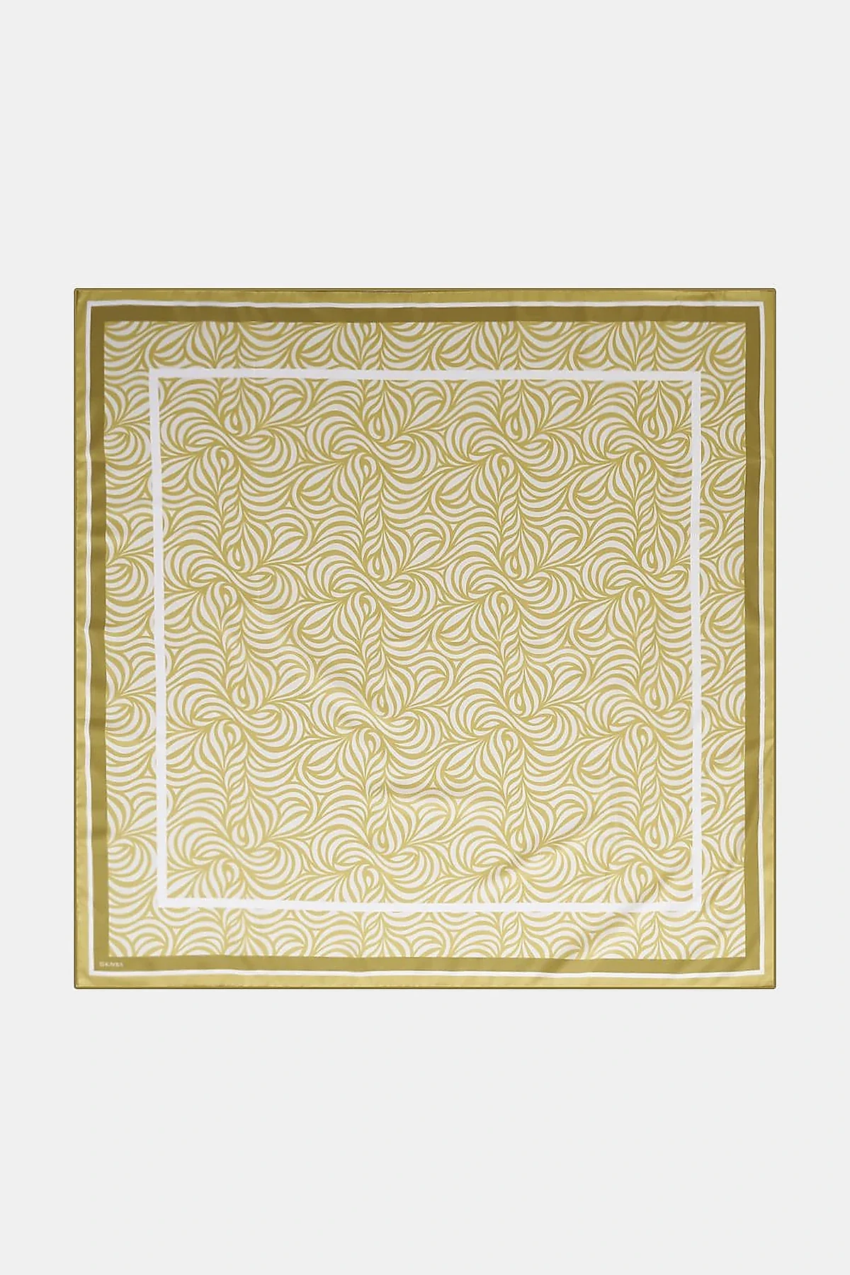 Wave Pattern Scarf Olive