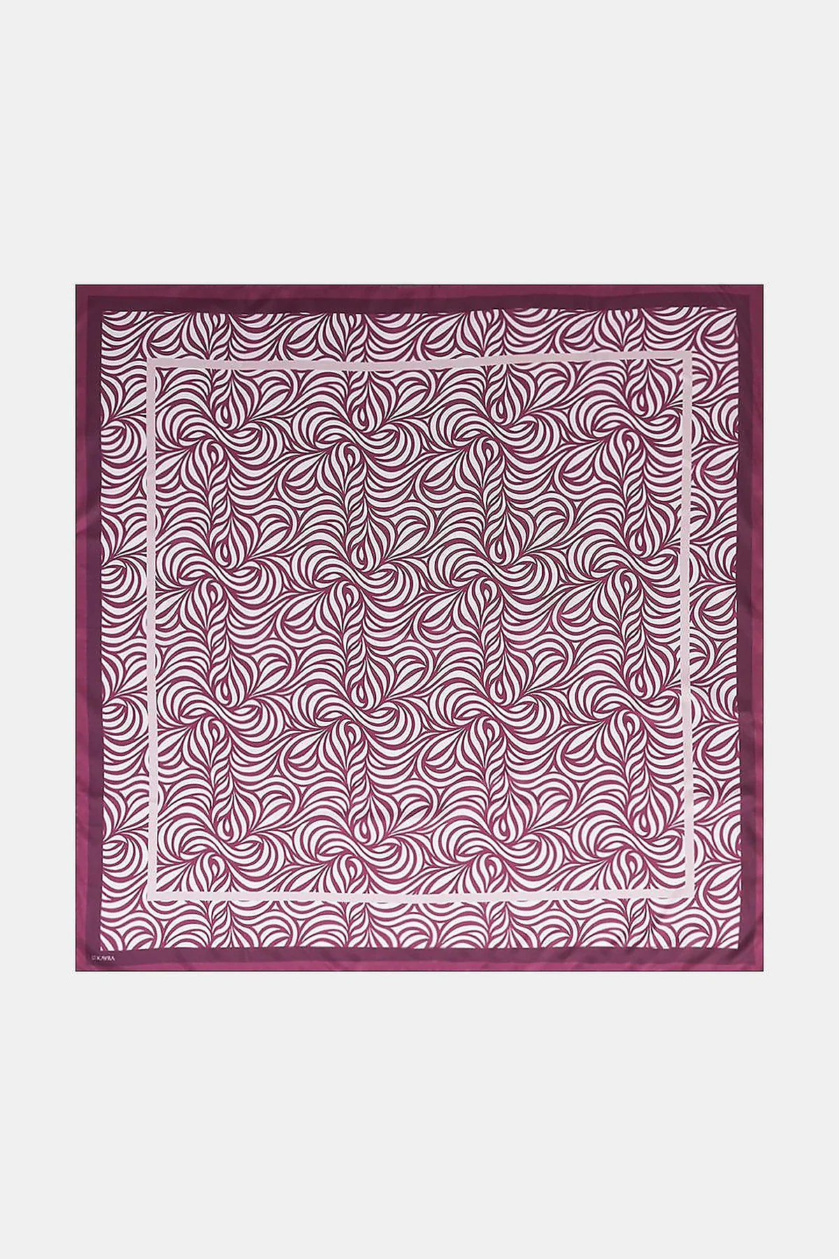 Wave Pattern Scarf Cherry