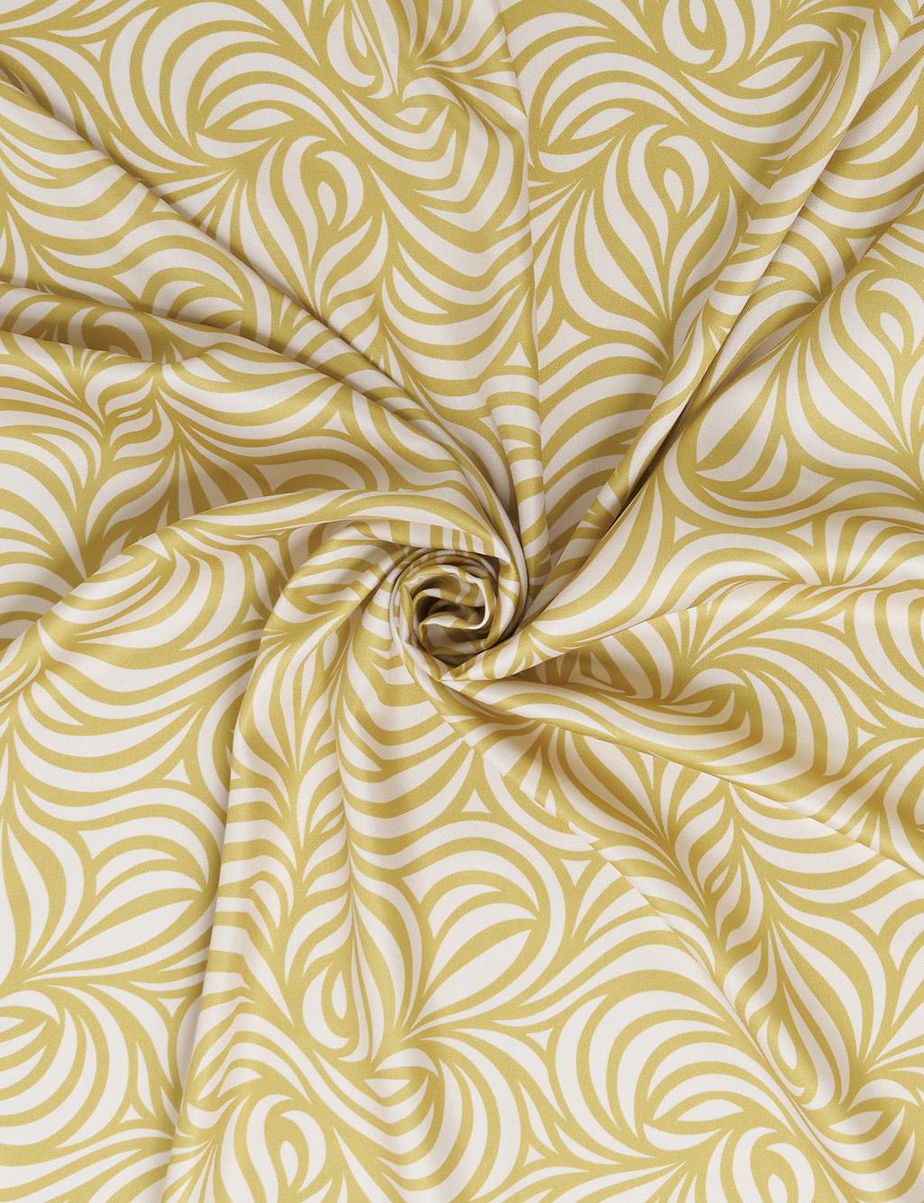 Wave Pattern Scarf Olive