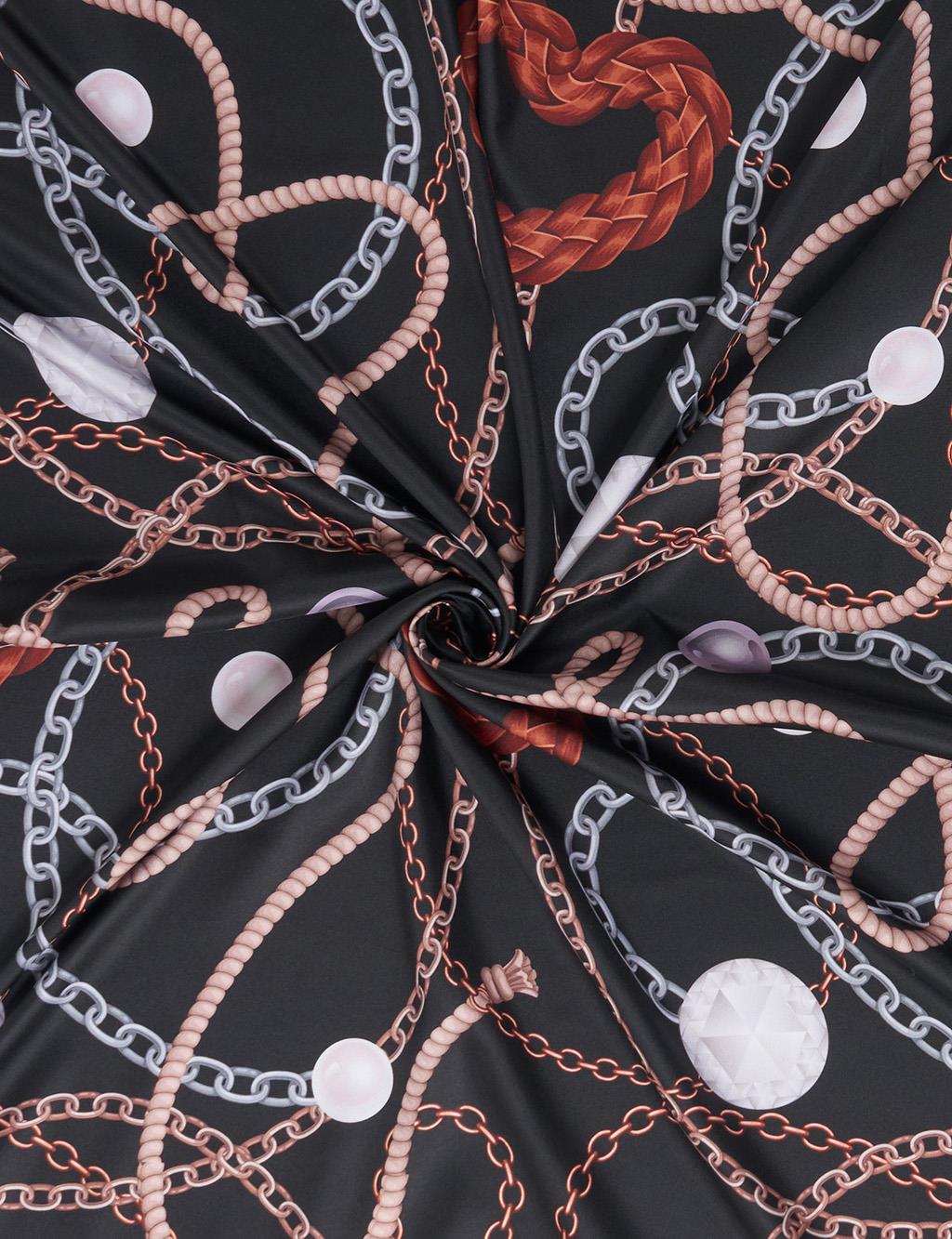Heart Detail Scarf Black
