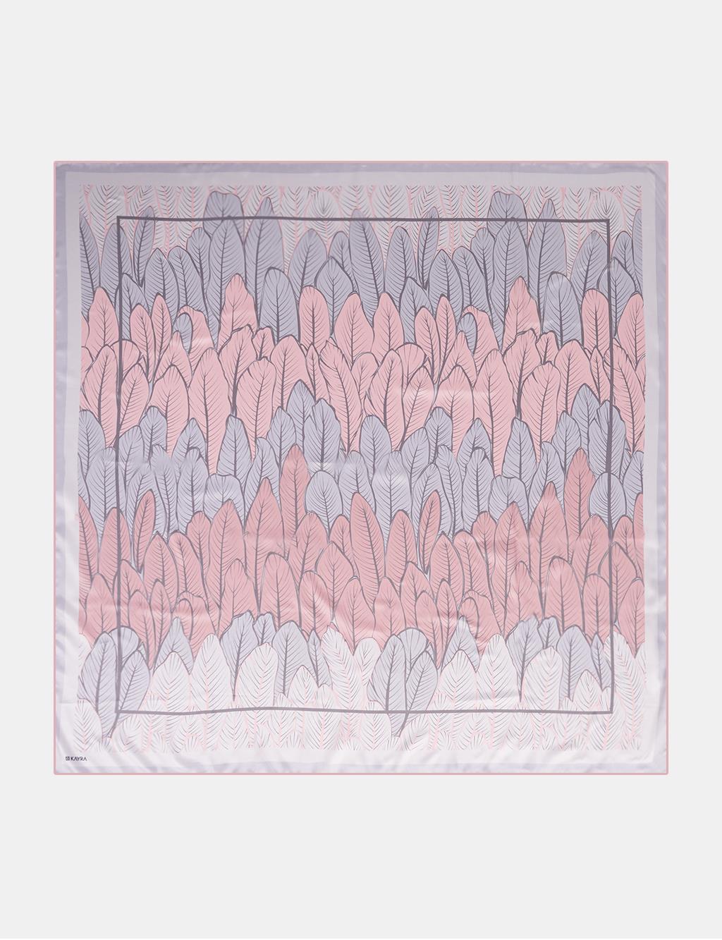 Leaf Pattern Scarf Salmon