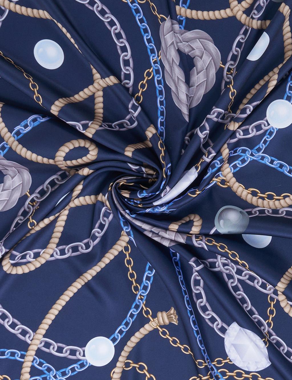 Heart Detail Scarf Navy
