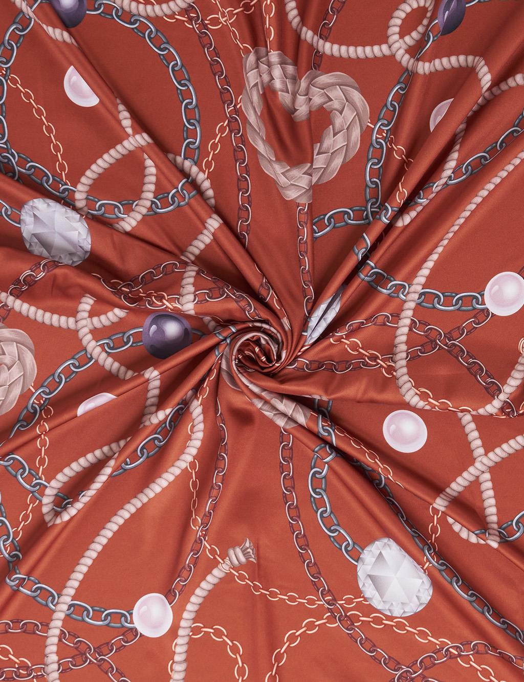 Heart Detail Scarf Terracotta