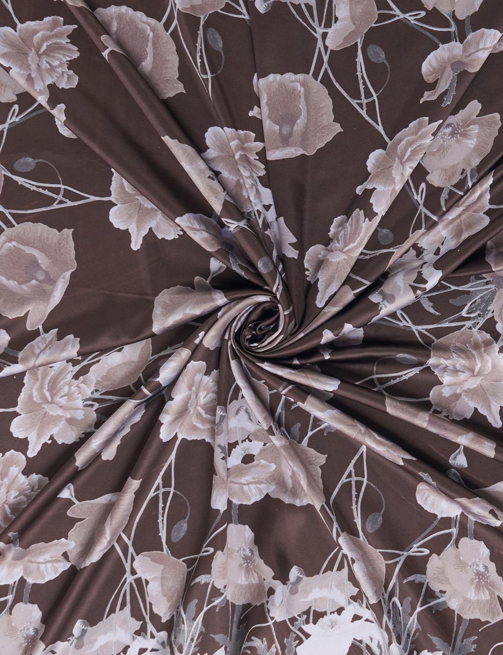 Mini Floral Pattern Scarf Khaki