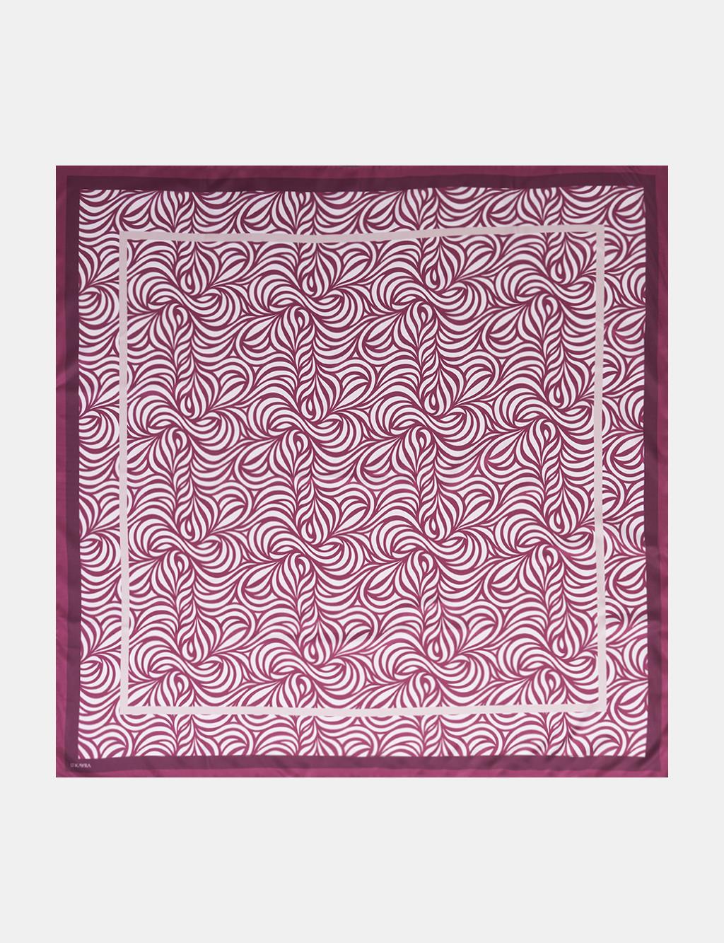 Wave Pattern Scarf Cherry