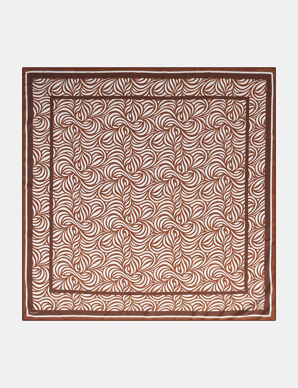 Wave Pattern Scarf Terracotta