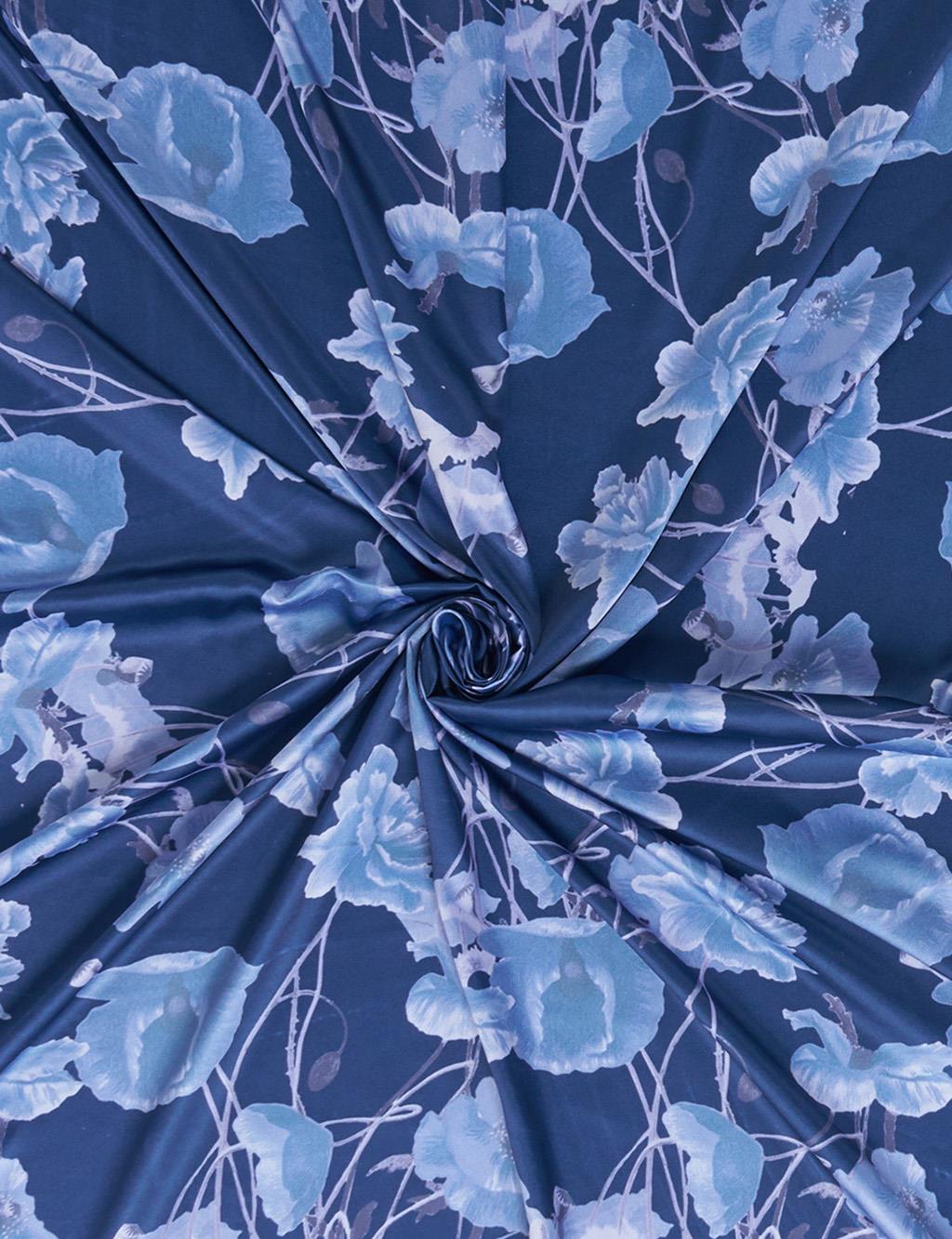 Mini Floral Pattern Scarf Navy