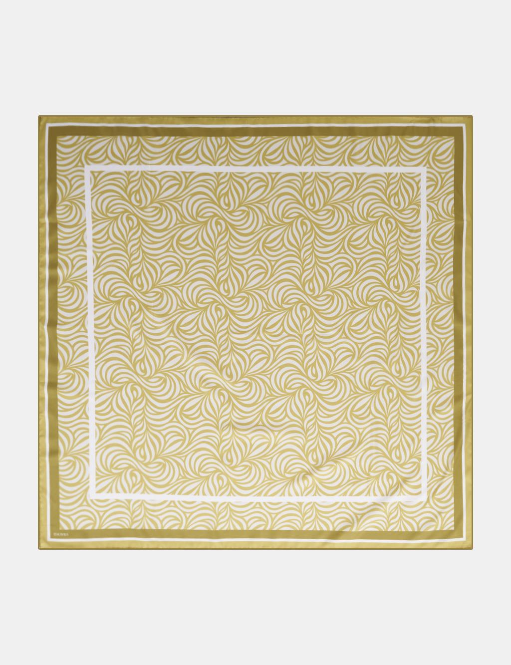 Wave Pattern Scarf Olive