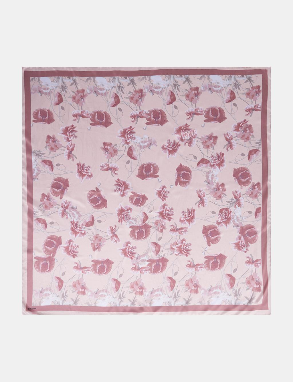 Mini Floral Pattern Scarf Dusty Rose