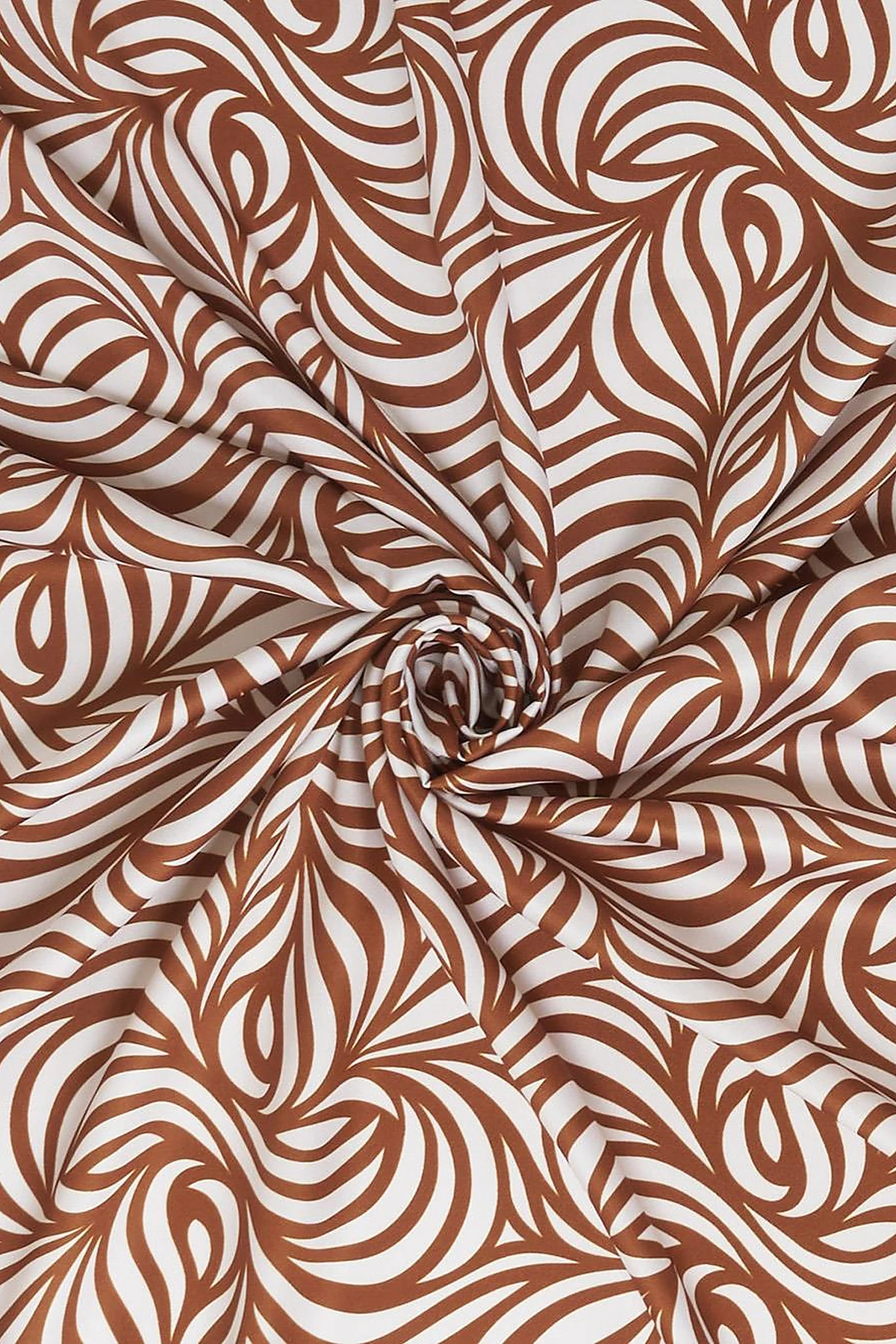 Wave Pattern Scarf Terracotta