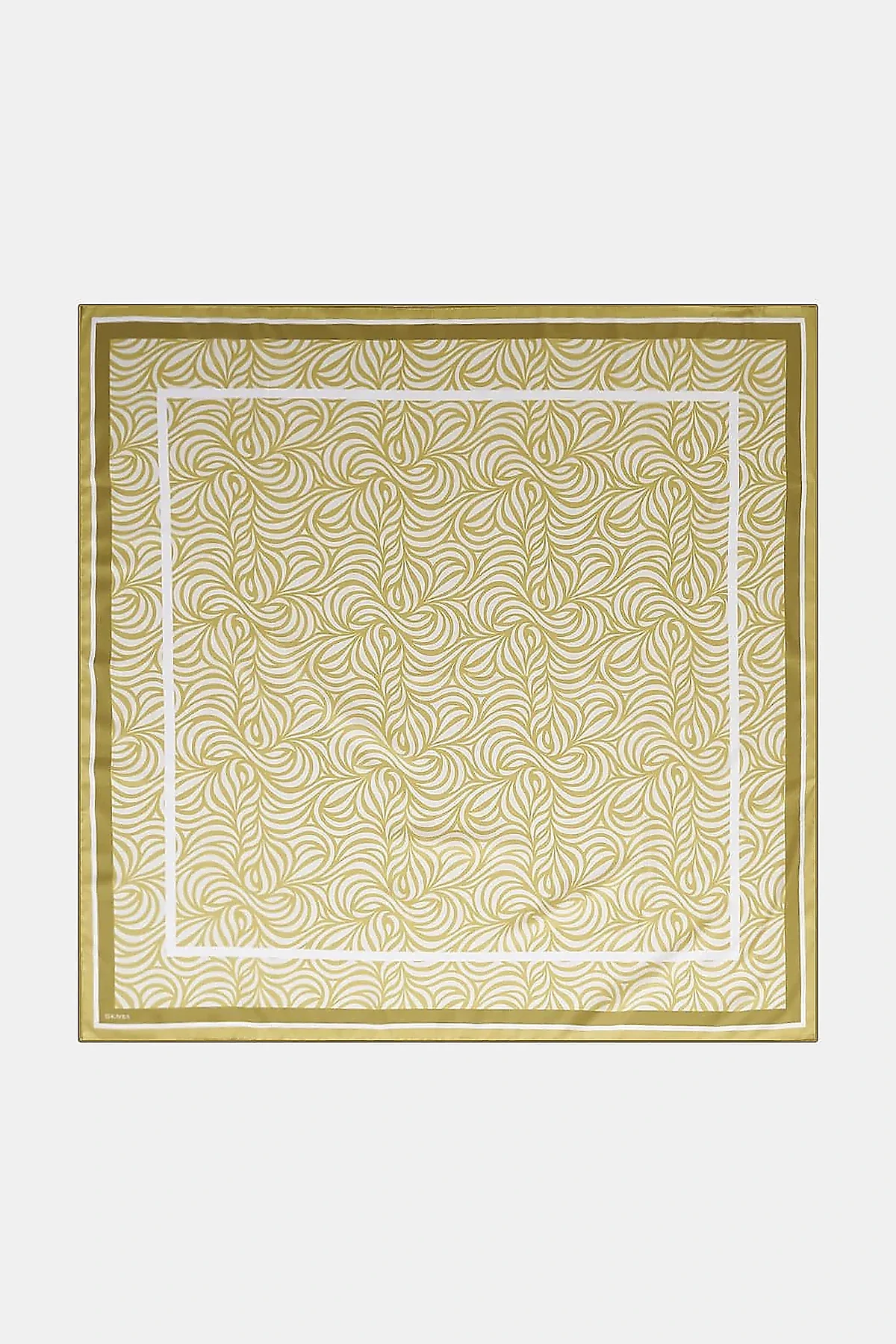 Wave Pattern Scarf Olive
