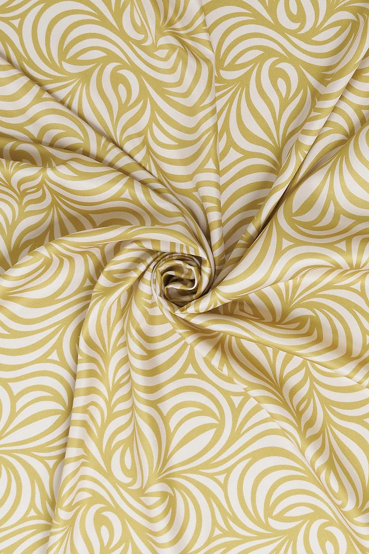 Wave Pattern Scarf Olive