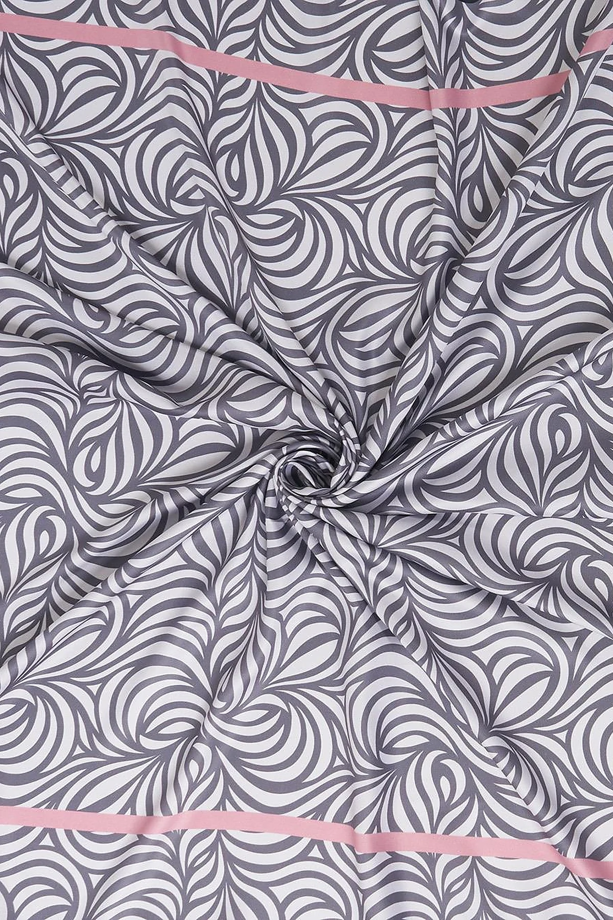 Wave Pattern Scarf Black