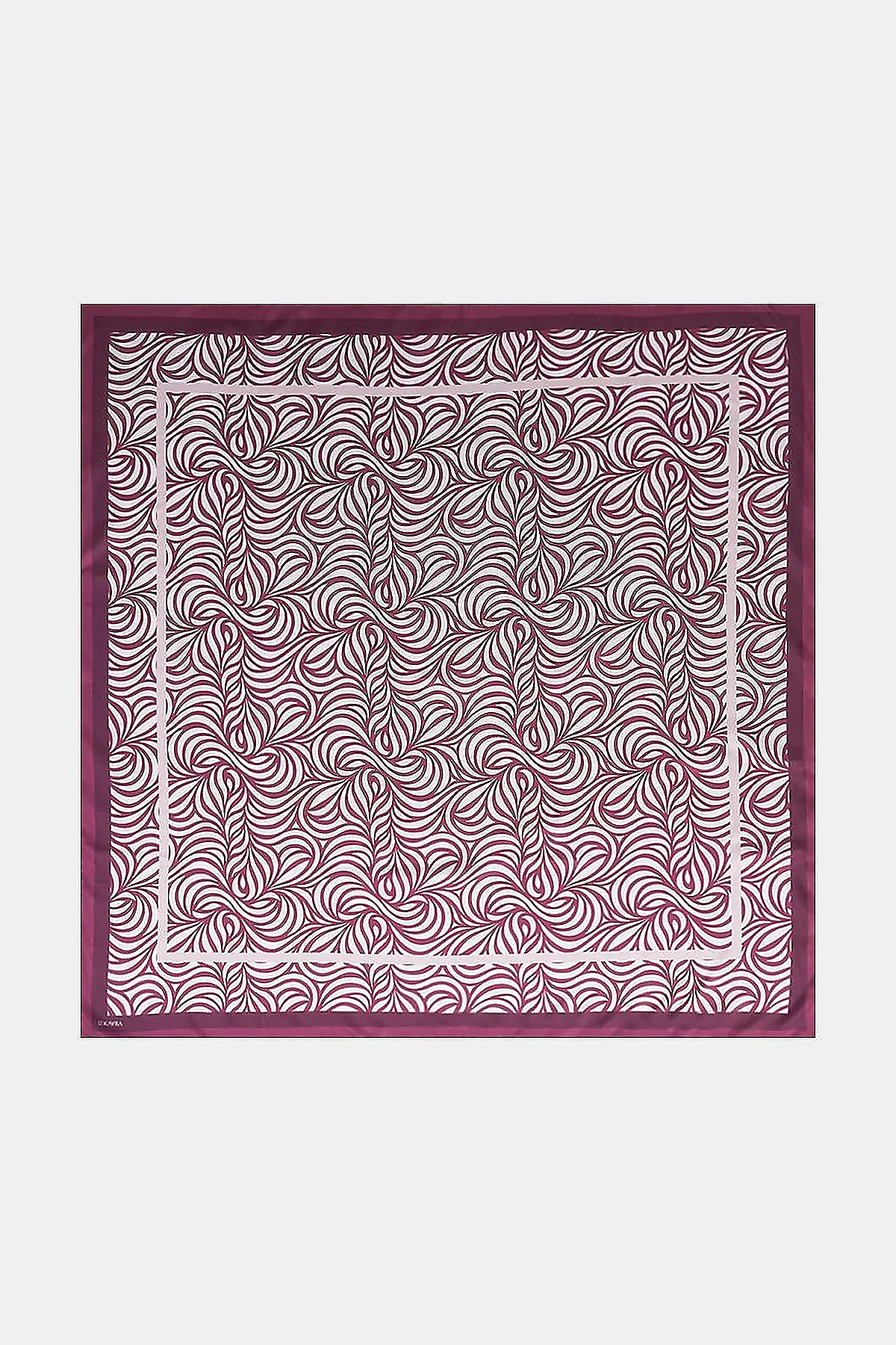 Wave Pattern Scarf Cherry