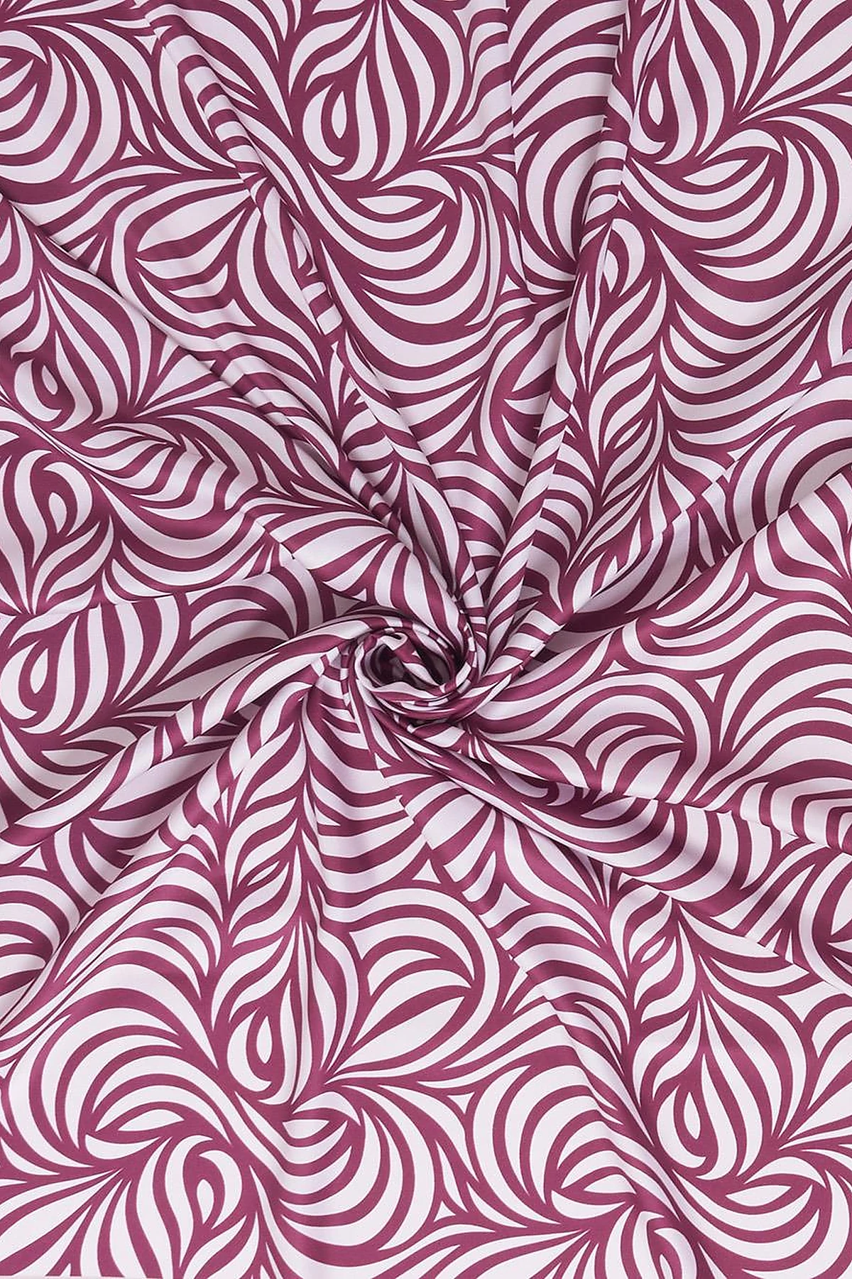 Wave Pattern Scarf Cherry